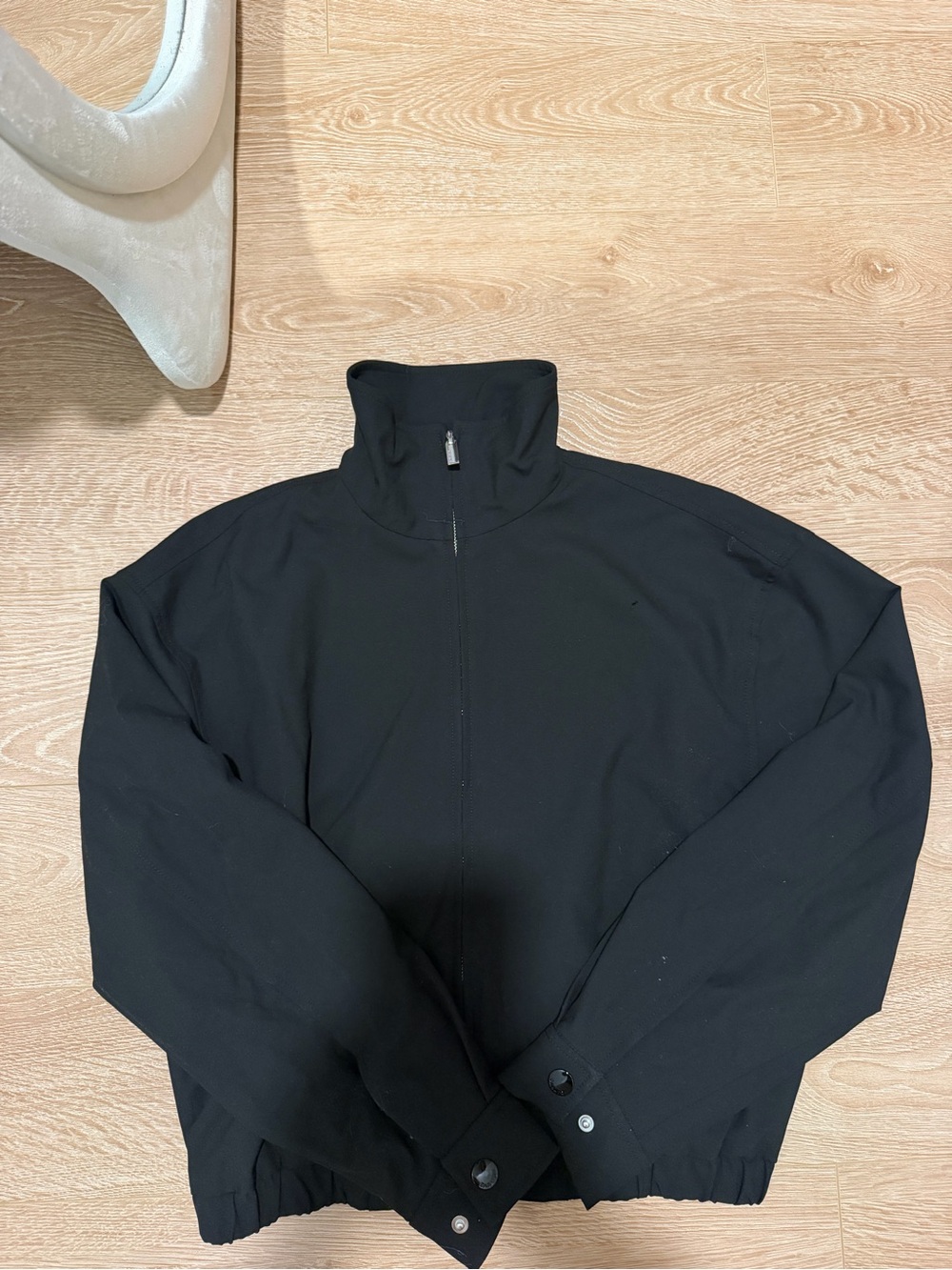 Aritzia Black Zip-Front Jacket